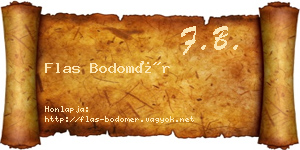 Flas Bodomér névjegykártya